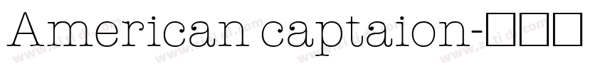 American captaion字体转换